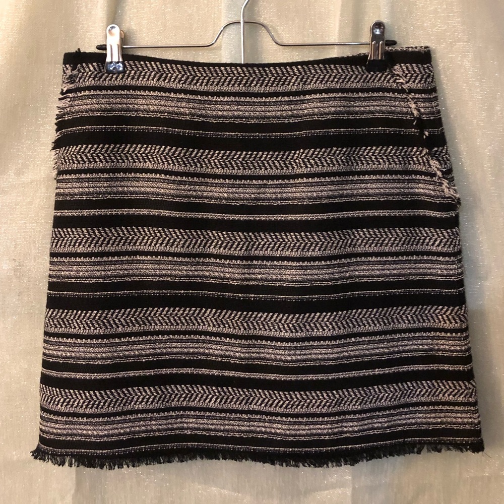 LOFT Black/White Skirt